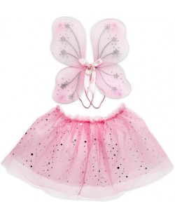 Комплект Micki - розова пола и криле със звездички