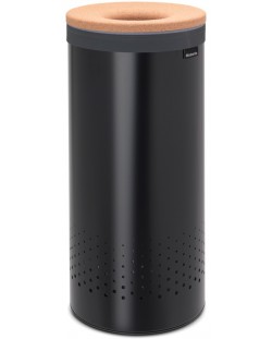 Кош за пране Brabantia - 60 l, черен, корков капак