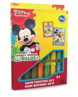 Комплект за оцветяване с пясък Red Castle - Мики и Доналд, с 2 картини