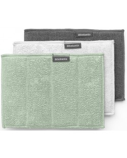 Комплект от 3 микрофибърни кърпи Brabantia - SinkSide, grey/green