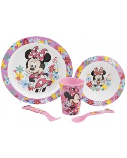 Комплект за хранене Stor - Micro, Minnie Mouse Spring Look, 5 части 