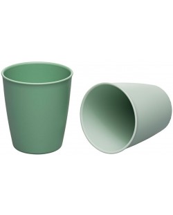 Комплект от 2 чаши за пиене NIP Еat Green - Зелен, 250 ml