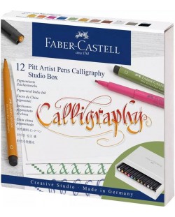 Комплект калиграфски маркери Faber-Castell Pitt Artist - 12 броя