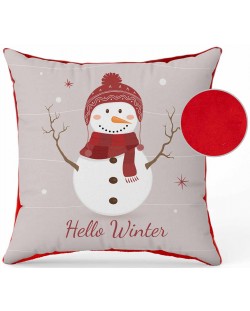 Коледна възглавничка със снежен човек Амек Тойс - Happy winter