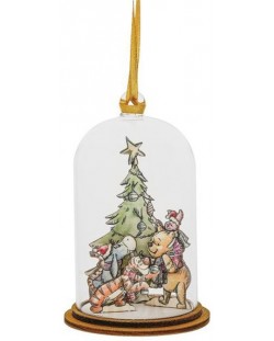 Коледна декорация Enesco Disney: Winnie the Pooh - All Together At Christmas, 9 cm