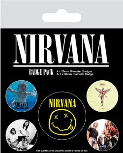 Комплект значки Pyramid Music: Nirvana - Albums