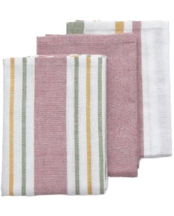 Комплект домакински кърпи за съдове Kela - Pasado, 3 броя, 65 х 45 cm, розови