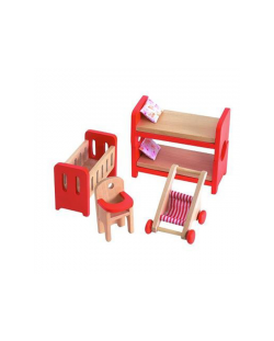 Комплект дървени мини мебели Woody - Детска стая