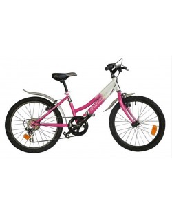 Детско колело Dino Bikes - Дино, бяло и розово, 20"