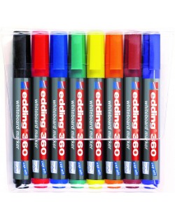Комплект маркери за бяла дъска Edding 360 - 8 цвята
