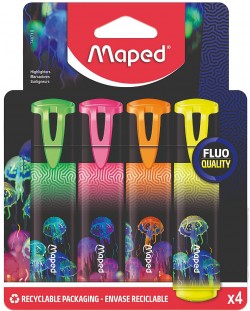 Комплект текст маркери Maped Deepsea Paradise - 4 цвята