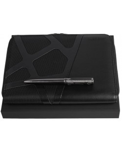 Комплект химикалка и конферентна папка Hugo Boss Craft - Черни