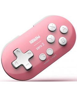 Безжичен контролер 8BitDo - Zero 2, розов (Nintendo Switch/PC)