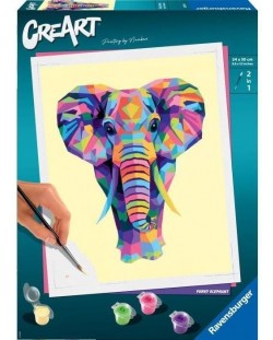 Комплект за рисуване по номера Ravensburger CreArt - Голям слон