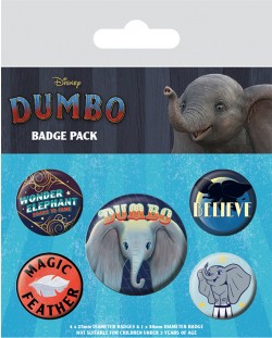 Комплект значки Pyramid Disney: Dumbo - The Flying Elephant