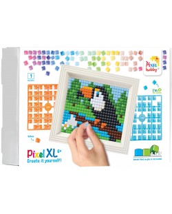 Креативен комплект с рамка и пиксели Pixelhobby - XL, Тукан