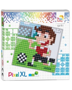 Креативен комплект с пиксели Pixelhobby - XL, Футболист