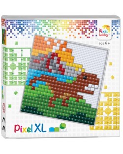 Креативен комплект с пиксели Pixelhobby - XL, Динозавър Т-Rex