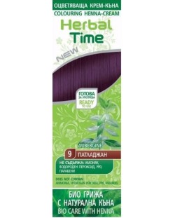 Herbal Time Оцветяваща крем-къна, 09 Патладжан, 75 ml