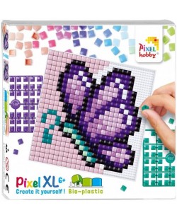 Креативен комплект с пиксели Pixelhobby - XL, Лилава пеперуда