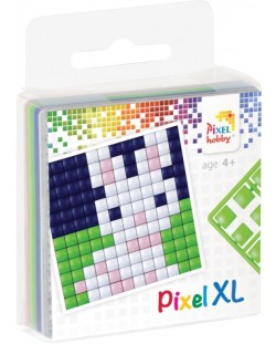 Креативен комплект с пиксели Pixelhobby - XL, Зайче, 4 цвята