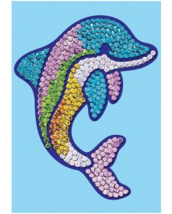 Творчески комплект KSG Crafts Sequin Art - Изкуство с пайети, Делфинче
