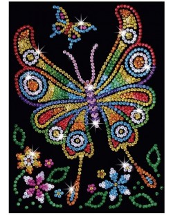 Творчески комплект KSG Crafts Sequin Art - Изкуство с пайети, Пеперуда
