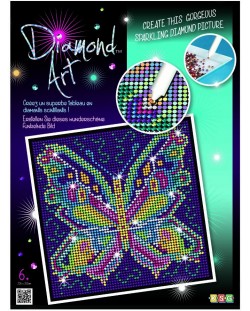 Творчески комплект KSG Crafts Diamond Art – Изкуство с диаманти, Пеперуда