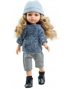 Кукла Paola Reina Amigas - Карла, с панталон и пухкава блуза, 32 cm