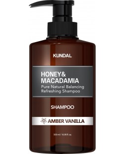 Kundal Шампоан Honey & Macadamia, Амбър Ванилия, 500 ml