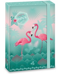 Кутия с ластик Ars Una Pink Flamingo А4