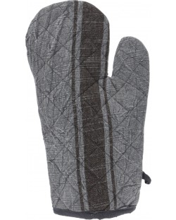 Кухненска ръкавица H&S - 18 х 32 cm, сива с лента