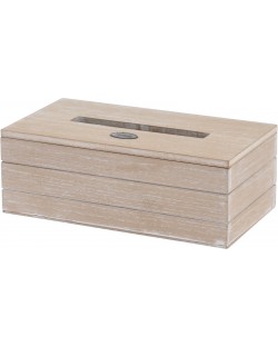 Кутия за салфетки H&S - MDF, 25 х 13.5 х 9 cm, бежова