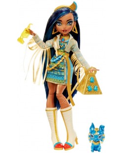 Кукла Monster High - Клео, с домашен любимец и аксесоари