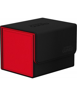 Кутия за карти Ultimate Guard Sidewinder 100+ XenoSkin Synergy - Black/Red