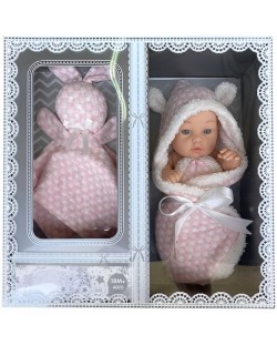 Кукла-бебе Raya Toys Baby So Lovely - Новородено с играчка, 25 cm, розова