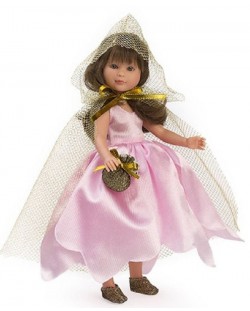 Кукла Asi Dolls - Силия, фея с розова рокля и златисто наметало, 30 cm