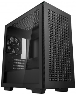 Кутия DeepCool - CH370, mini tower, черна/прозрачна