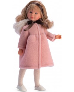 Кукла Asi Dolls - Силия, с вълнено розово палто с качулка, 30 cm