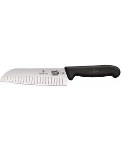 Кухненски нож сантоку Victorinox - Fibrox, 17 cm, черен