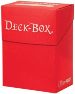 Кутия за карти Ultra Pro - Solid Color Deck Box, Red (80+ бр.)