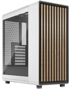 Кутия Fractal Design - North TG, mid tower, бяла/прозрачна