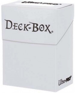Кутия за карти Ultra Pro - Solid Color Deck Box, White (80+ бр.)