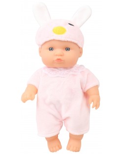 Кукла Moni Toys - С розов костюм на мишле, 20 cm