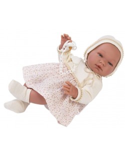 Кукла бебе Asi Dolls - Мария, с рокля с цветя, 43 cm