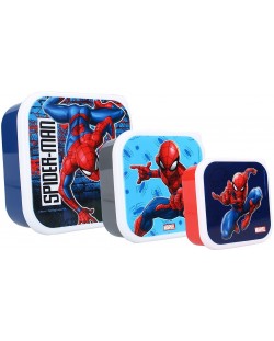 Кутия за храна 3 в 1 Vadobag Let's Eat - Spider-Man