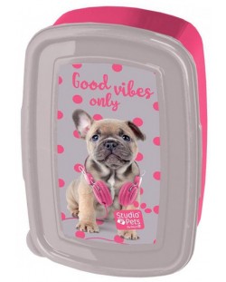 Кутия за храна Paso Studio Pets - Кученце със слушалки