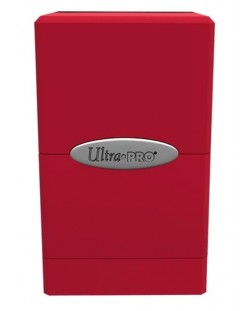 Кутия за карти Ultra Pro Satin Tower - Red (100+ бр.)