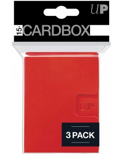 Кутия за карти Ultra Pro - Card Box 3-pack, Red (15+ бр.)