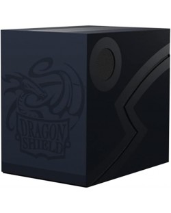 Кутия за карти Dragon Shield Double Shell - Midnight Blue/Black (150 бр.)